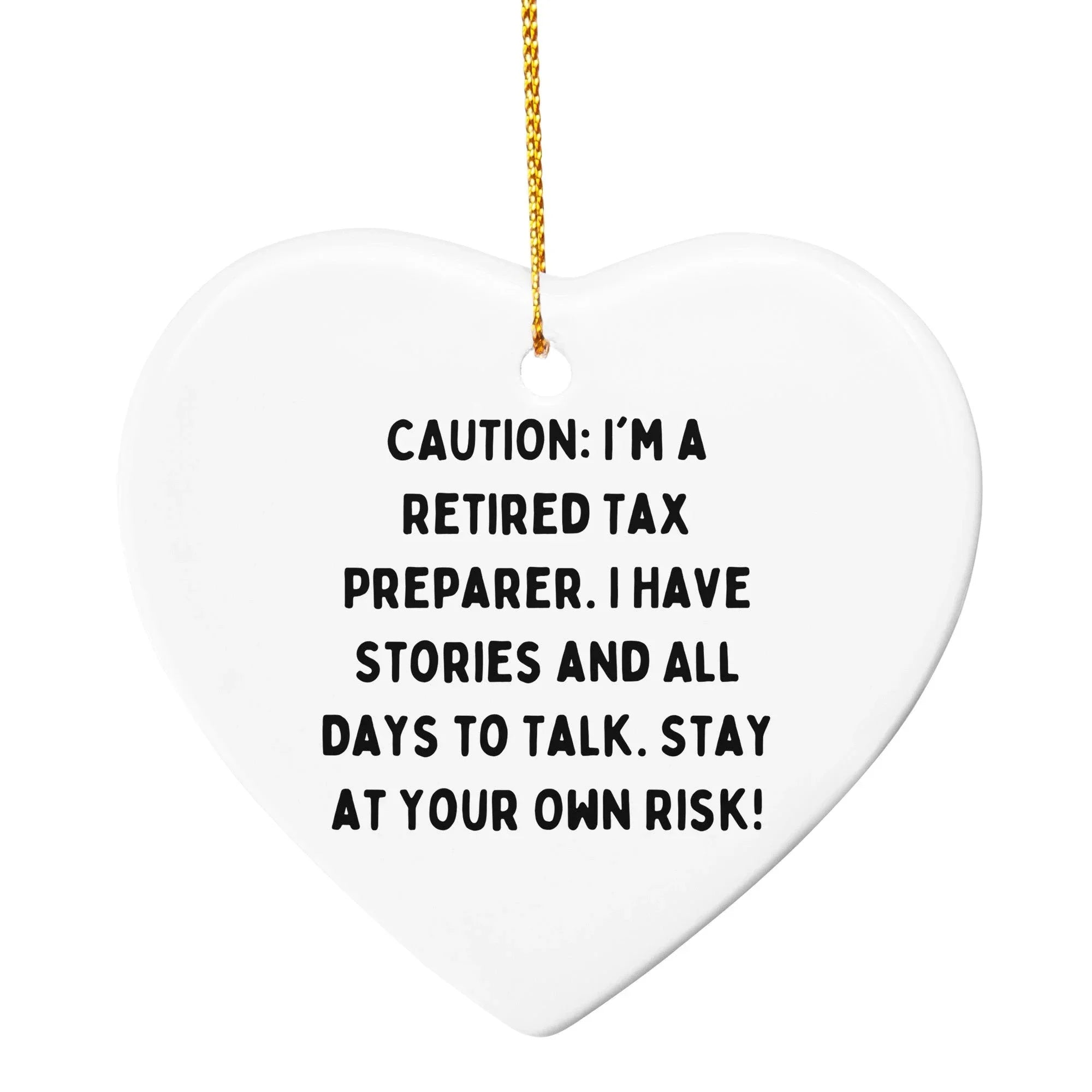 Funny Tax Preparer Oval Ornament 'Caution: I'm A Retired Tax Preparer Christmas Retirement Gifts