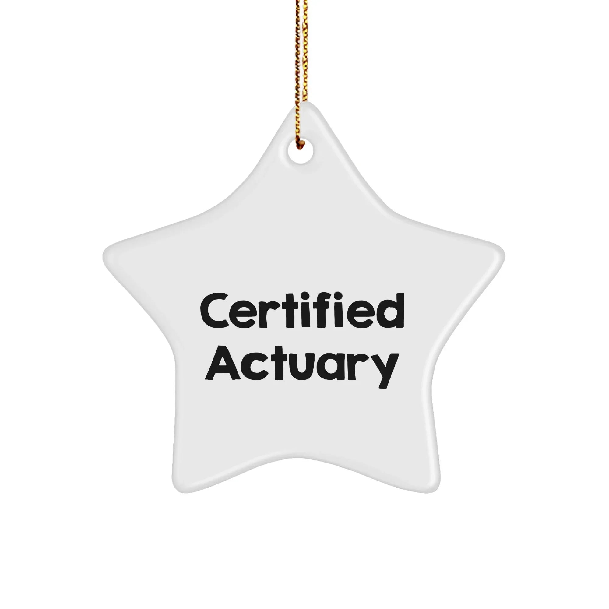 Certified Actuary Gifts from Friends, Funny Star Ornament for Actuary at Christmas, 'I'm a Certified Actuary' Quote
