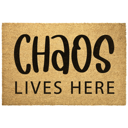 Chaos_Lives_Here_Coir_Doormat__Funny__Outdoor_Mat_Main_Mockup.png