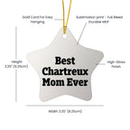 Chartreux Cat Gifts from Best Mom Ever, Star Ornament for Christmas