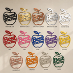 Best Teacher Metal Wall Art | Teacher Appreciation Gift | Apple Classroom Decor | Teacher Office Wall Sign | Made in USA
