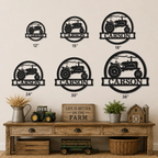 Personalized Tractor Metal Wall Art | Custom Farm Name Sign | Farmer Metal Sign | Rustic Farmhouse Decor | Country Wall Art | Made in USA
