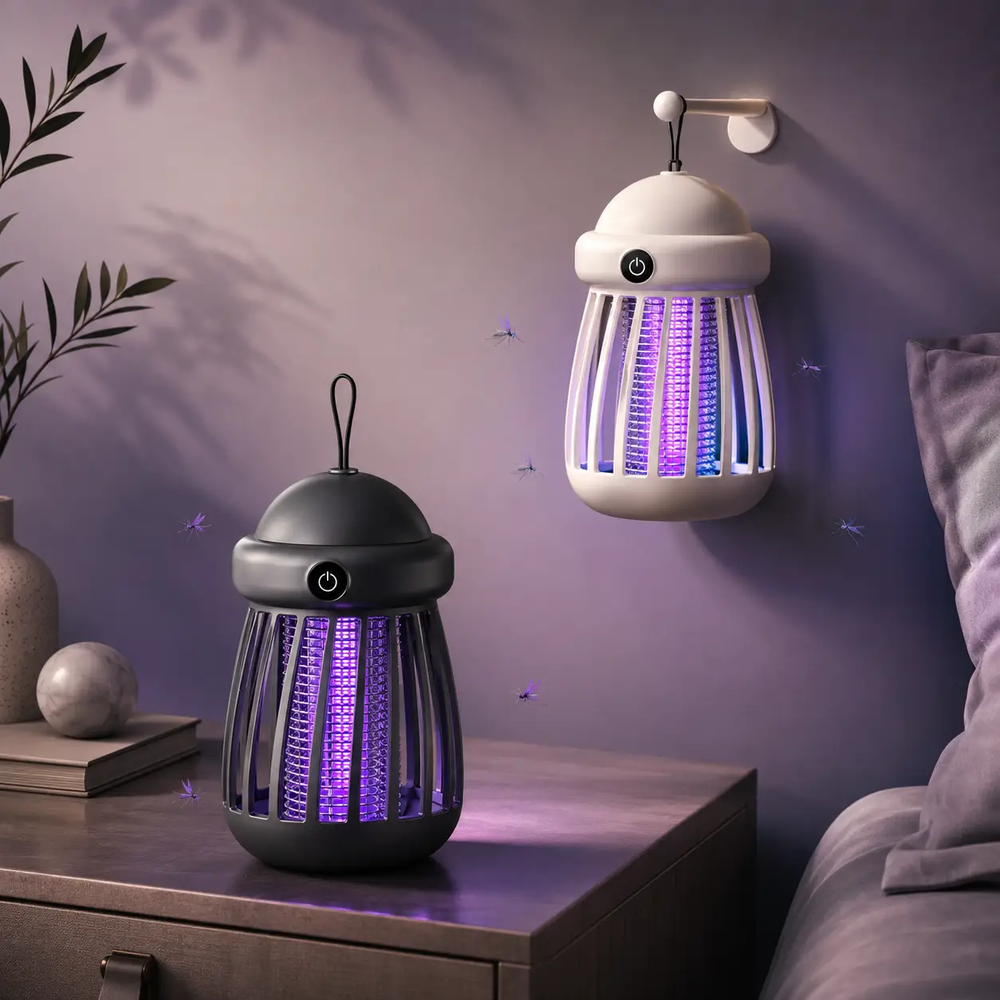 Mosquito Killer Lamp USB Rechargeable – 360° Insect Trap & Electric Bug Zapper for Indoor & Outdoor Use