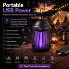 Mosquito Killer Lamp USB Rechargeable – 360° Insect Trap & Electric Bug Zapper for Indoor & Outdoor Use