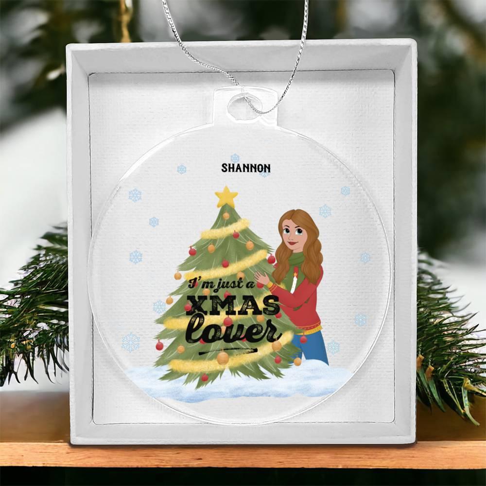 Christmas Tree Lover Personalized Acrylic Keepsake Ornament