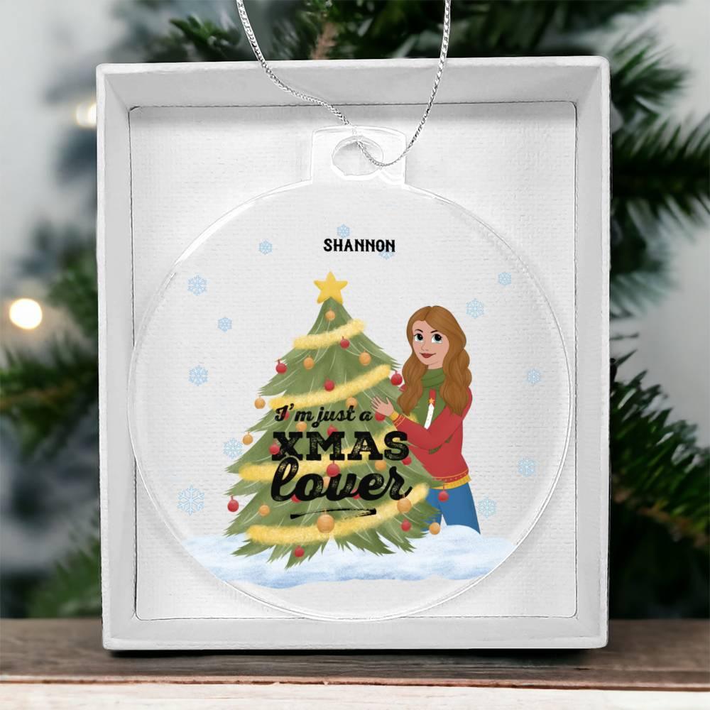 Christmas Tree Lover Personalized Acrylic Keepsake Ornament