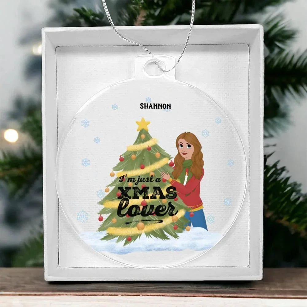 Christmas Tree Lover Personalized Acrylic Keepsake Ornament