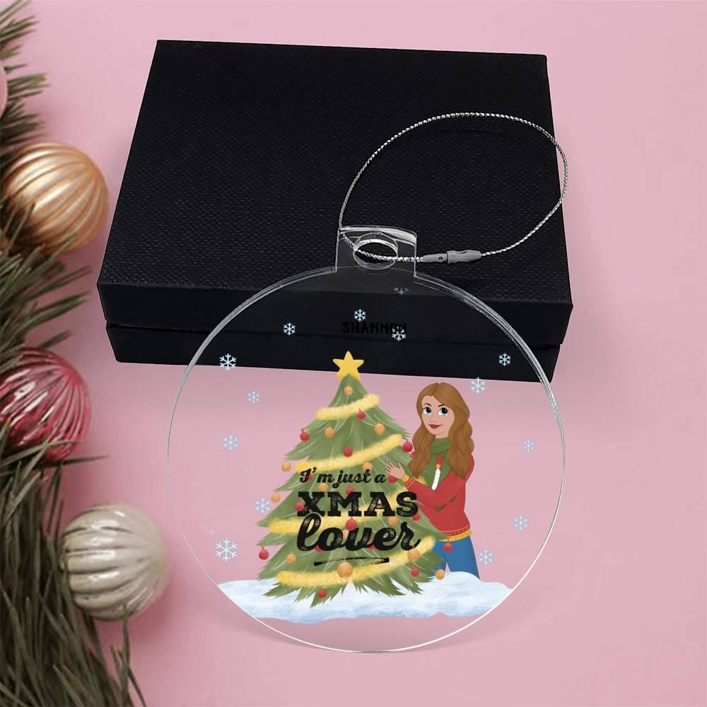 Christmas Tree Lover Personalized Acrylic Keepsake Ornament