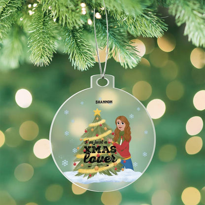 Christmas Tree Lover Personalized Acrylic Keepsake Ornament