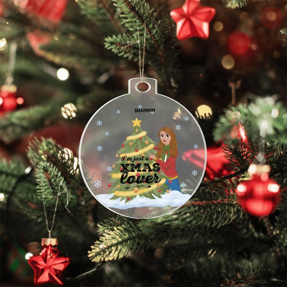 Christmas Tree Lover Personalized Acrylic Keepsake Ornament