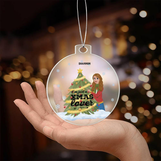 Christmas Tree Lover Personalized Acrylic Keepsake Ornament