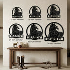 Personalized Horse Metal Wall Art | Custom Horse Name Sign | Equestrian Metal Wall Decor | Horse Lover Gift | Made in USA