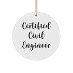 Civil Engineer Gifts: Funny Quote Circle Ornament from Friends for Christmas
