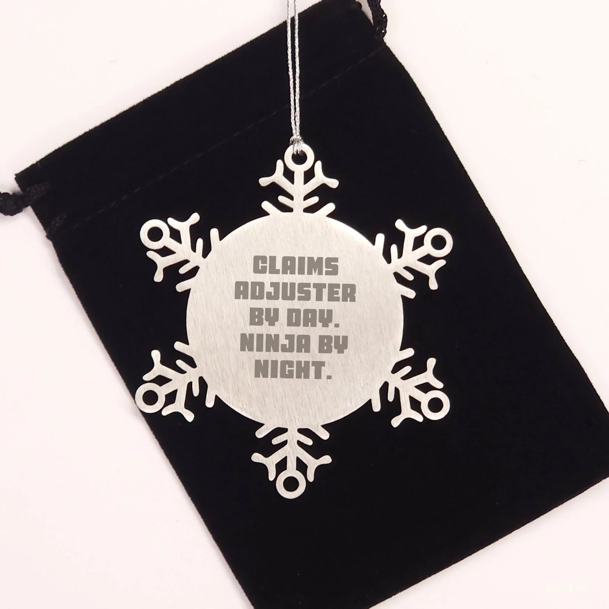 Claims Adjuster Gifts, Funny Snowflake Ornament, Christmas Unique Gifts from Friends, Coworkers, or Family