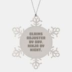 Claims Adjuster Gifts, Funny Snowflake Ornament, Christmas Unique Gifts from Friends, Coworkers, or Family