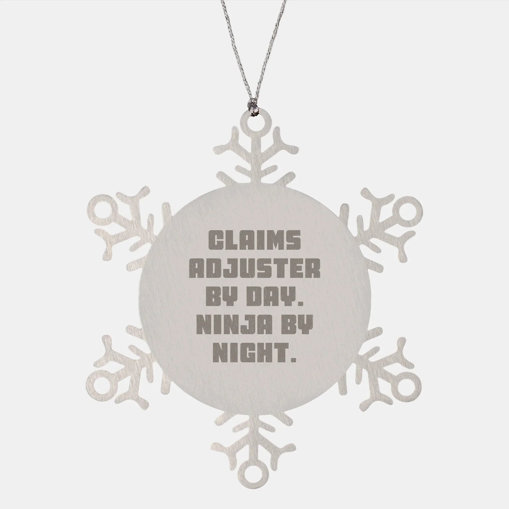 Claims Adjuster Gifts, Funny Snowflake Ornament, Christmas Unique Gifts from Friends, Coworkers, or Family