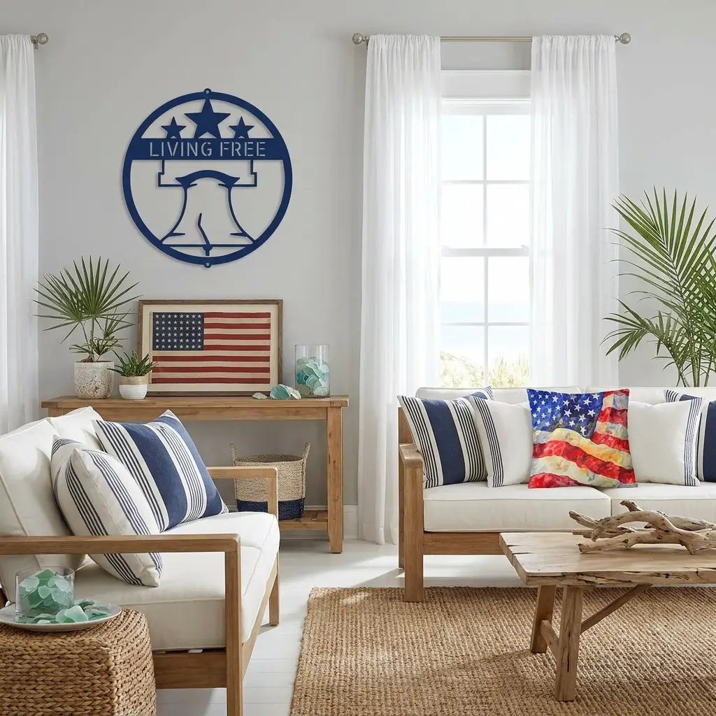 Personalized Liberty Bell Metal Sign | Custom Patriotic Wall Art | American Freedom Decor | Liberty Bell Steel Wall Hanging | Made in USA