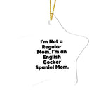 Cocker Spaniel Dog Mom Star Ornament