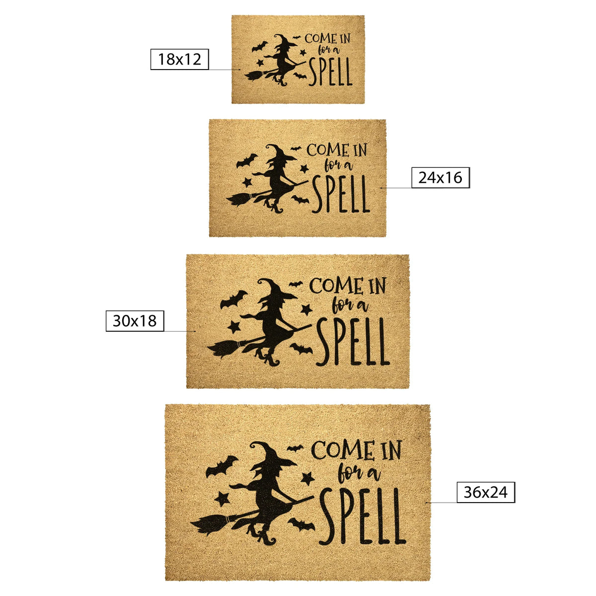 Come In for a Spell Doormat – Witch Halloween Outdoor Coir Mat Décor