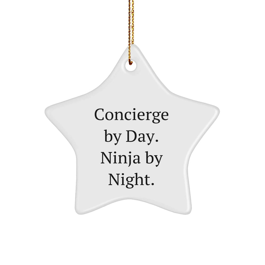 Concierge Gifts from Men to Women, Funny Star Ornament for Christmas Unique Gifts
