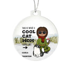 Cool Cat Mom Personalized Acrylic Keepsake Ornament