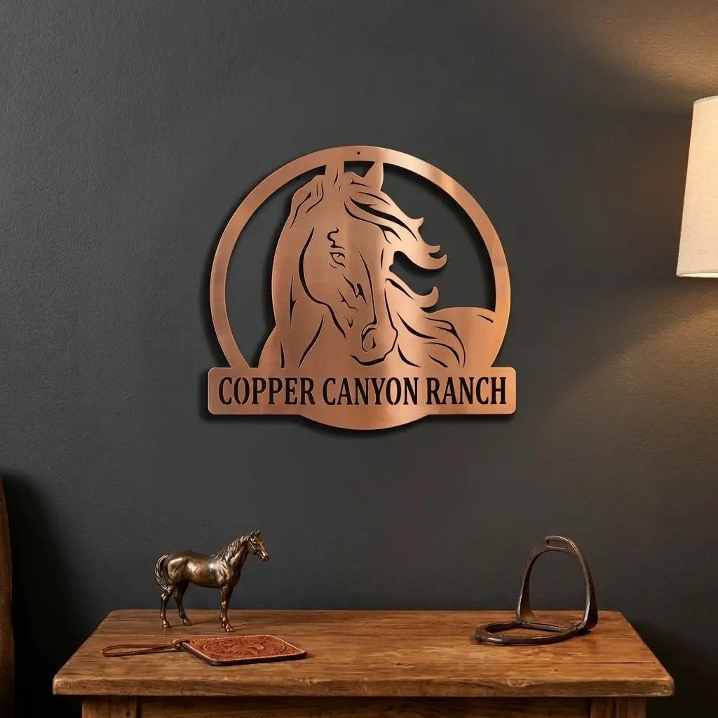 Personalized Horse Metal Wall Art | Custom Horse Name Sign | Equestrian Metal Wall Decor | Horse Lover Gift | Made in USA