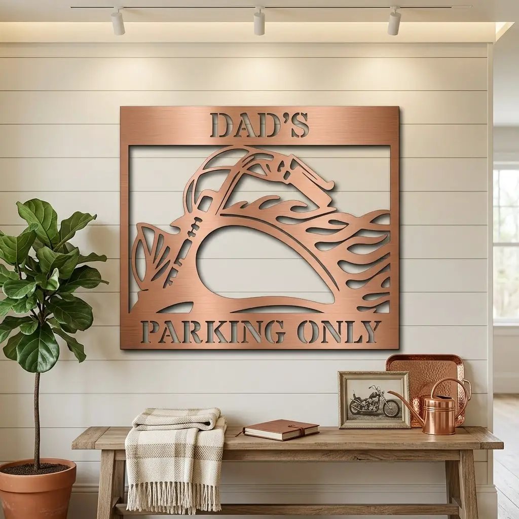 Personalized Motorcycle Metal Sign | Custom Biker Garage Wall Art | Motorcycle Garage Decor | Custom Metal Shop Sign | Gift for Motorcycle Riders | Made in USA