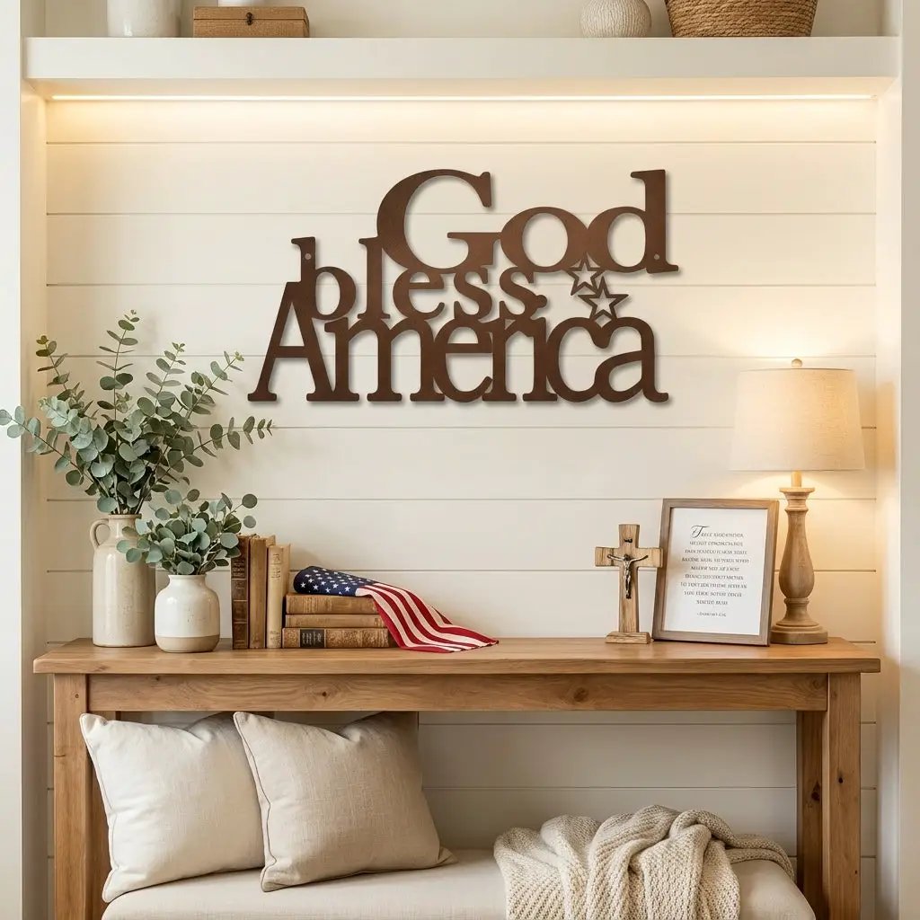 God Bless America Metal Art – A Tribute to Faith, Freedom & Home