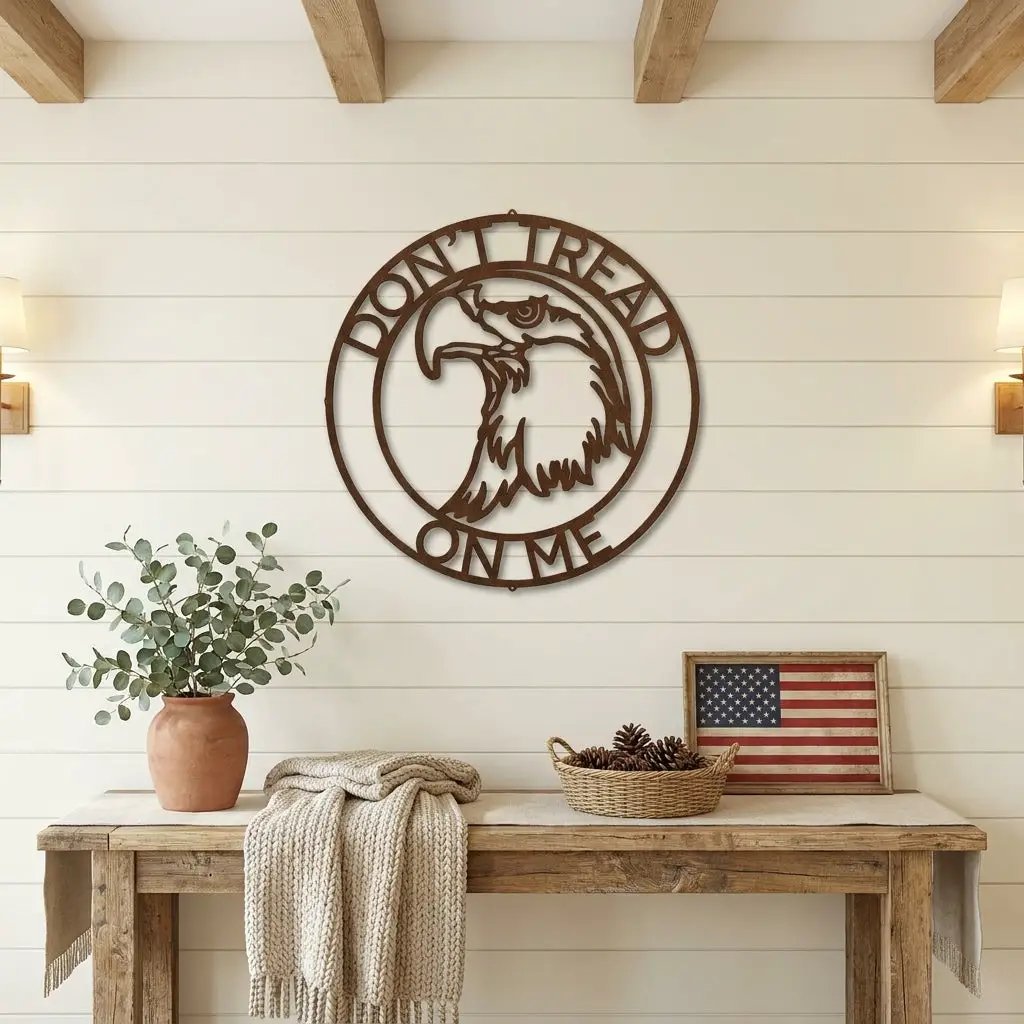 Personalized Bald Eagle Metal Sign – Custom Patriotic Name Sign – American Eagle Wall Art – Veteran Gift