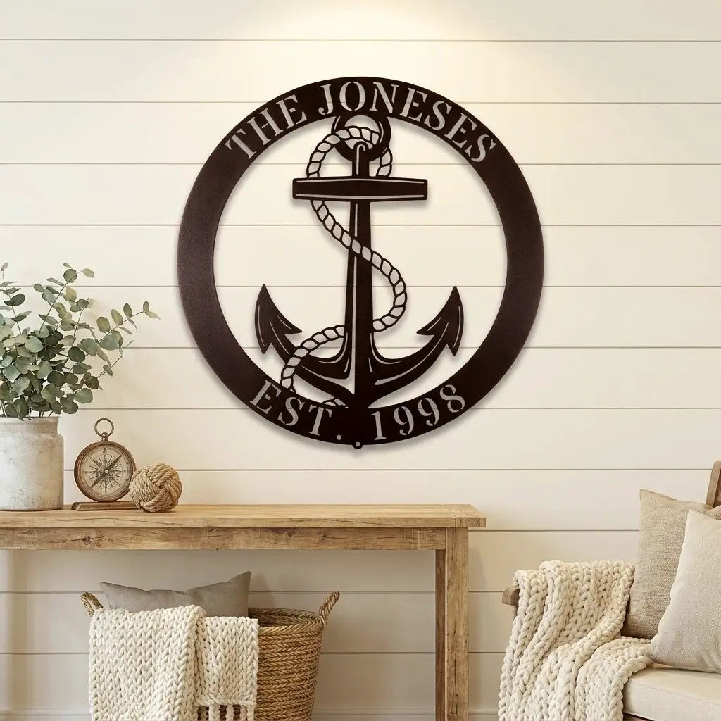 Personalized Anchor Metal Art – Where Your Story Drops Anchor