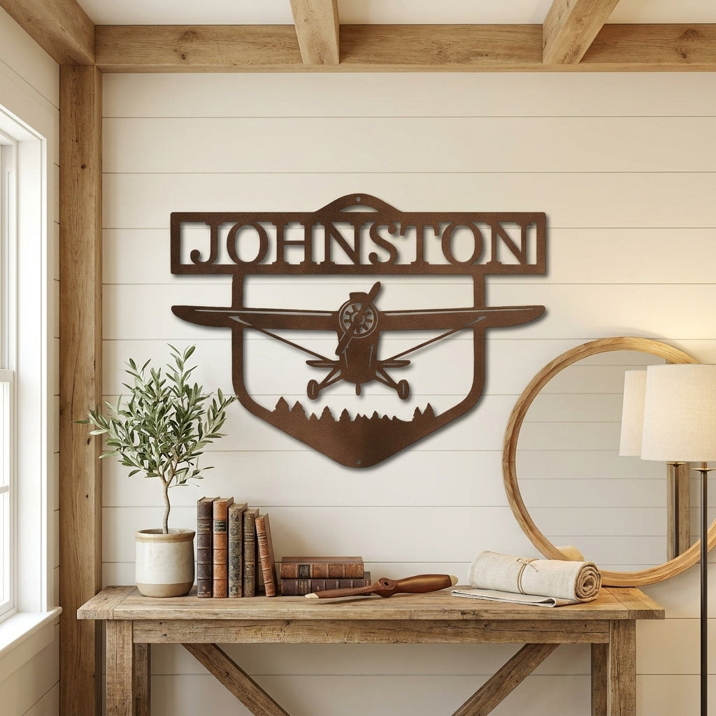 Personalized Airplane Metal Wall Art – Custom Pilot Name Sign – Aviation Decor – Aircraft Wall Art – Gift for Pilots