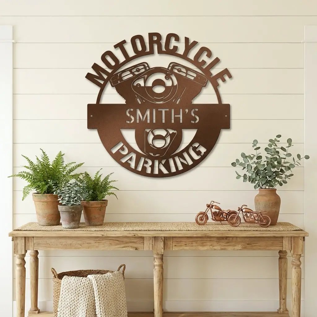 Personalized Motorcycle Metal Sign, Custom Biker Wall Art, Motorcycle Garage Decor