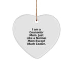 Counselor Mom Gifts from Men, Gifts for Counselor, Funny Heart Ornament, Christmas Unique Gifts