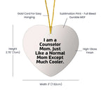 Counselor Mom Gifts from Men, Gifts for Counselor, Funny Heart Ornament, Christmas Unique Gifts