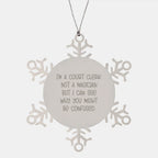 Court Clerk Christmas Unique Gifts from Friends - Snowflake Ornament Quote Funny, I'm A Court Clerk. Not A Magician But I Can See Why You Might Be Confused., Gifts for Court Clerks