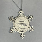 Cousin Christmas Snowflake Engraved Ornament Birthday Gifts - Life is learning to dance in the rain