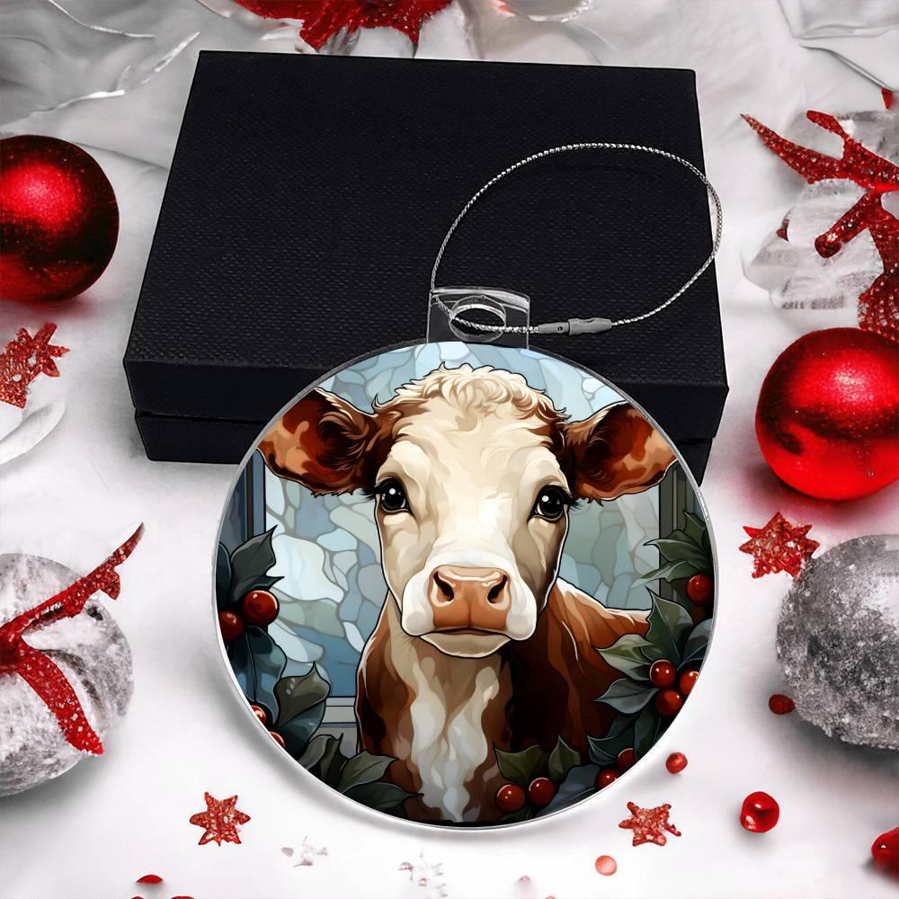 Cow Acrylic Keepsake Ornament