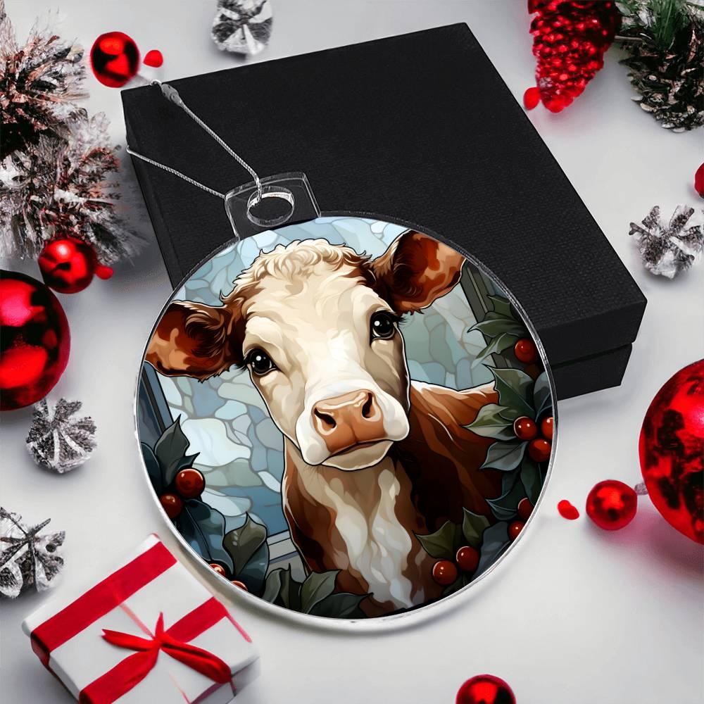 Cow Acrylic Keepsake Ornament
