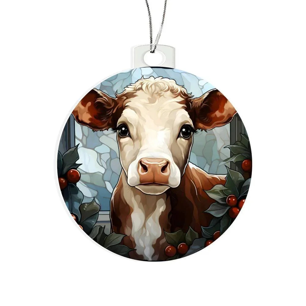 Cow Acrylic Keepsake Ornament