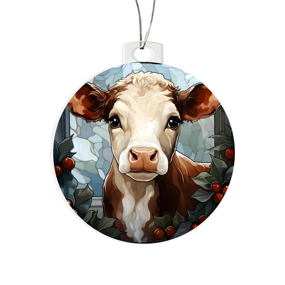 Cow Acrylic Keepsake Ornament