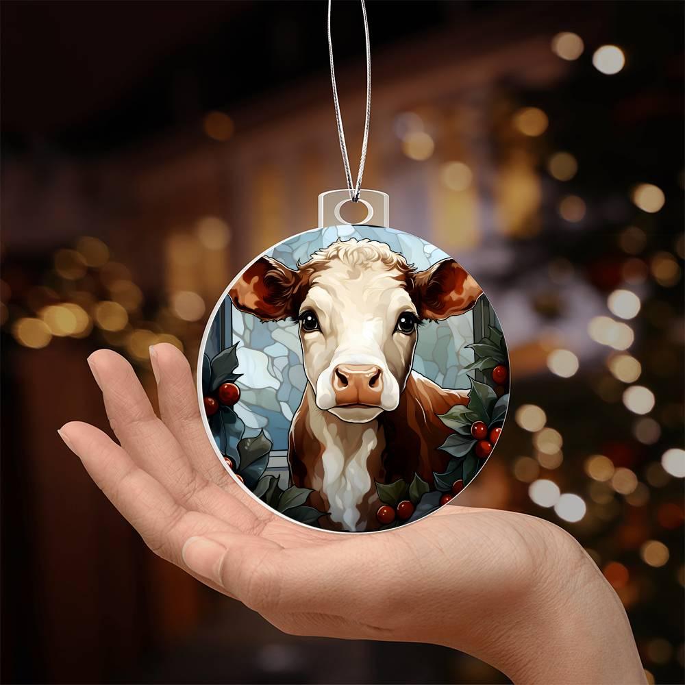 Cow Acrylic Keepsake Ornament