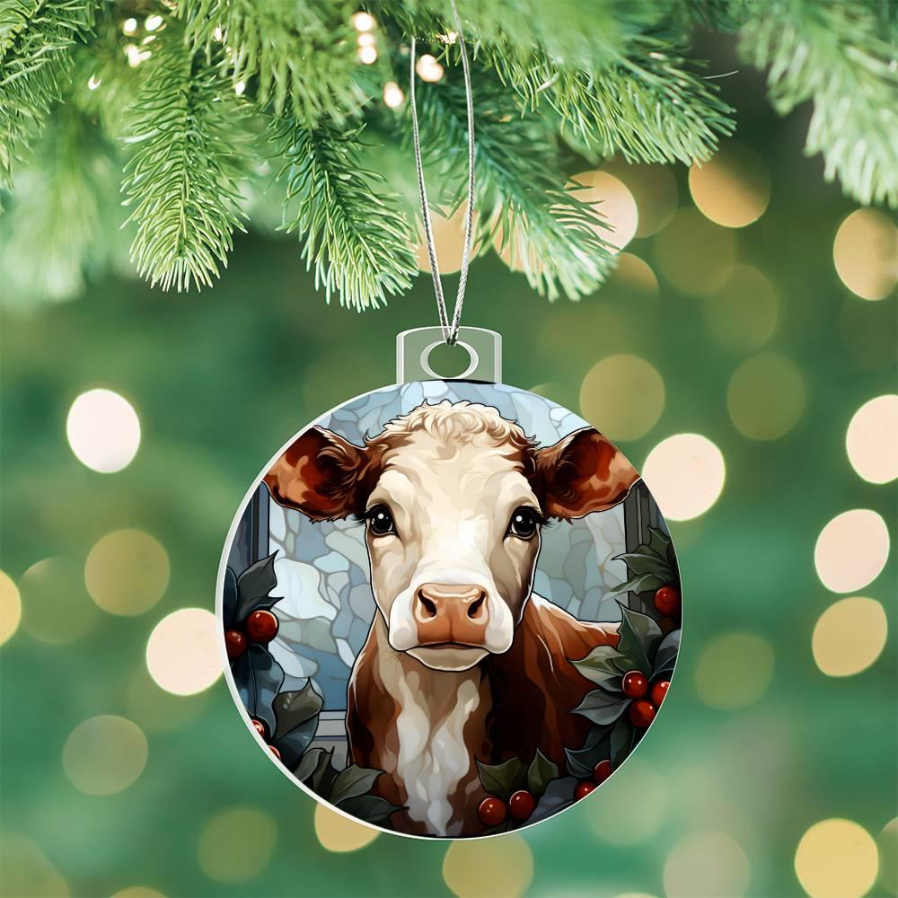 Cow Acrylic Keepsake Ornament