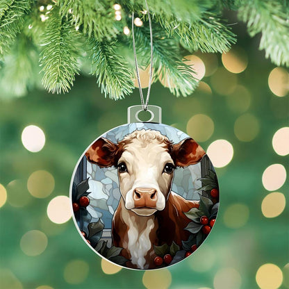 Cow Acrylic Keepsake Ornament