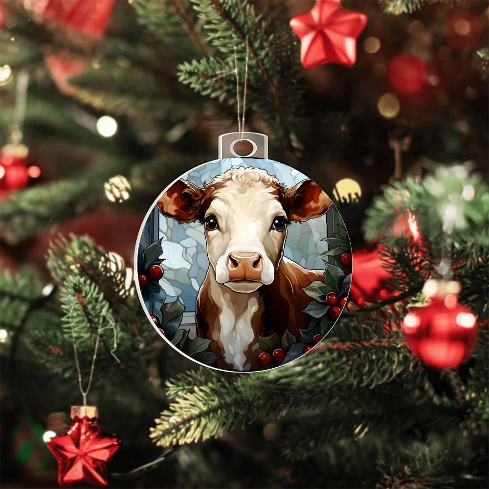 Cow Acrylic Keepsake Ornament