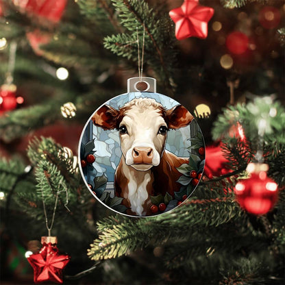 Cow Acrylic Keepsake Ornament