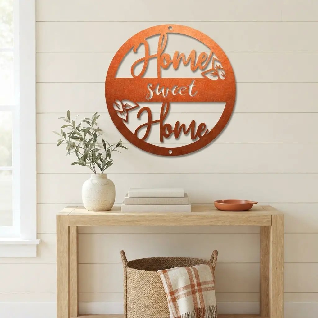 Home Sweet Home Metal Wall Art – Farmhouse & Rustic Decor