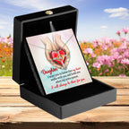 Gift for Daughter- I Will Always Be There Cross Pendant Necklace