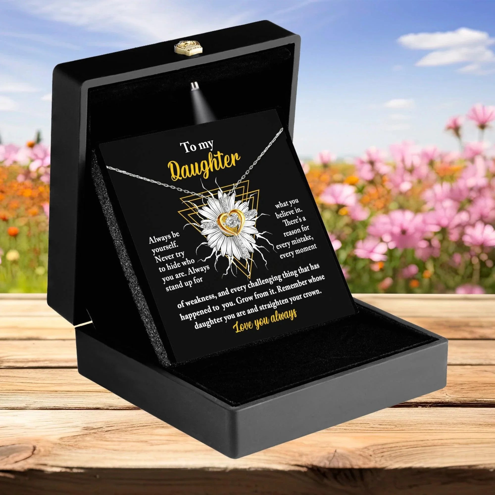 Daughter Gift for Birthday, Christmas Graduation - Be Yourself - Love Dancing Cross Pendant Necklace