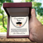 Personalized Graduation Gift for Son, Grandson, Nephew or Brother Cuban Link Necklace