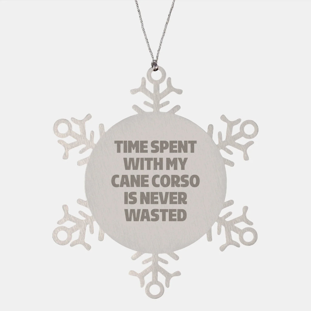 Cute Cane Corso Dog Snowflake Ornament Gifts from Men to Family for Christmas Unique Presents